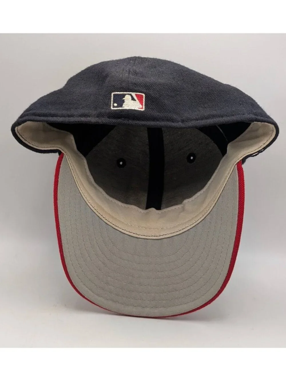 Vintage Atlanta Braves New Era Fitted Hat Size 7 1/4 100% Wool Made In USA MLB